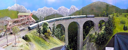 Modellbahnanlage Westrampe der Arlbergbahn