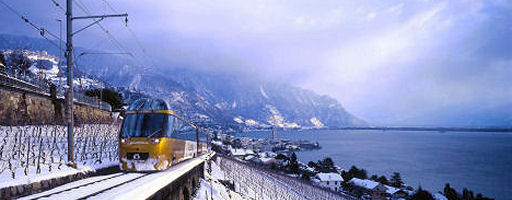 Golden Pass Line mit Montreux im Hintergrund
